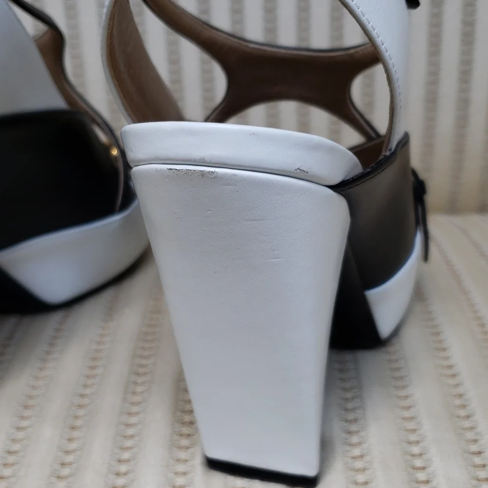 LOUIS VUITTON COLORBLOCK HEADLINE SLINGBACK PUMPS - Picture 9 of 14